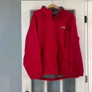 The north face red windbreaker breaker jacket